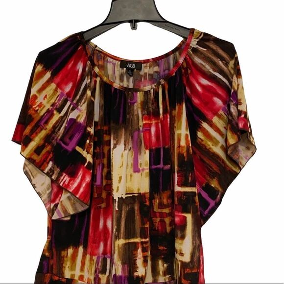 AGB top shirt blouse women’s dressy fall autumn size M medium - EUC - Picture 4 of 6